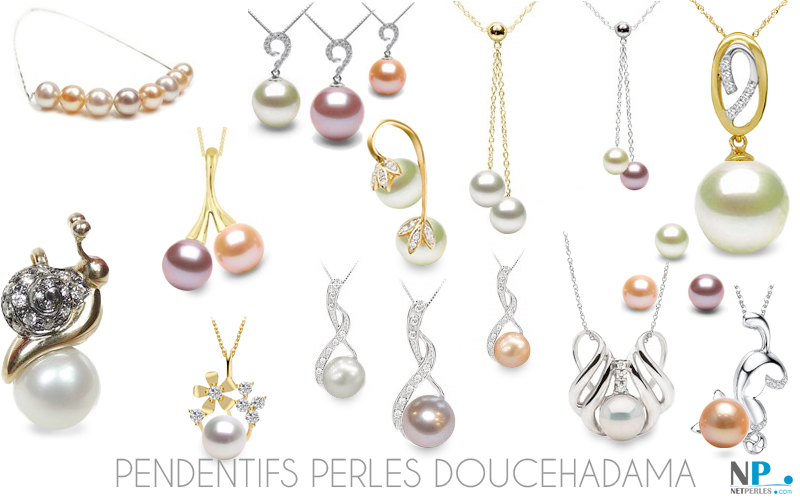 Pendentifs Or ou Argent avec Perles d'eau douce Haut de gamme qualité DOUCEHADAMA Uniquement sur NETPERLES.com